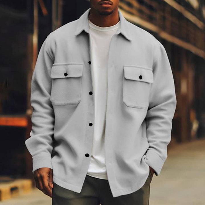 Giacca Camicia Abbottonata da Uomo - Overshirt - Image 2