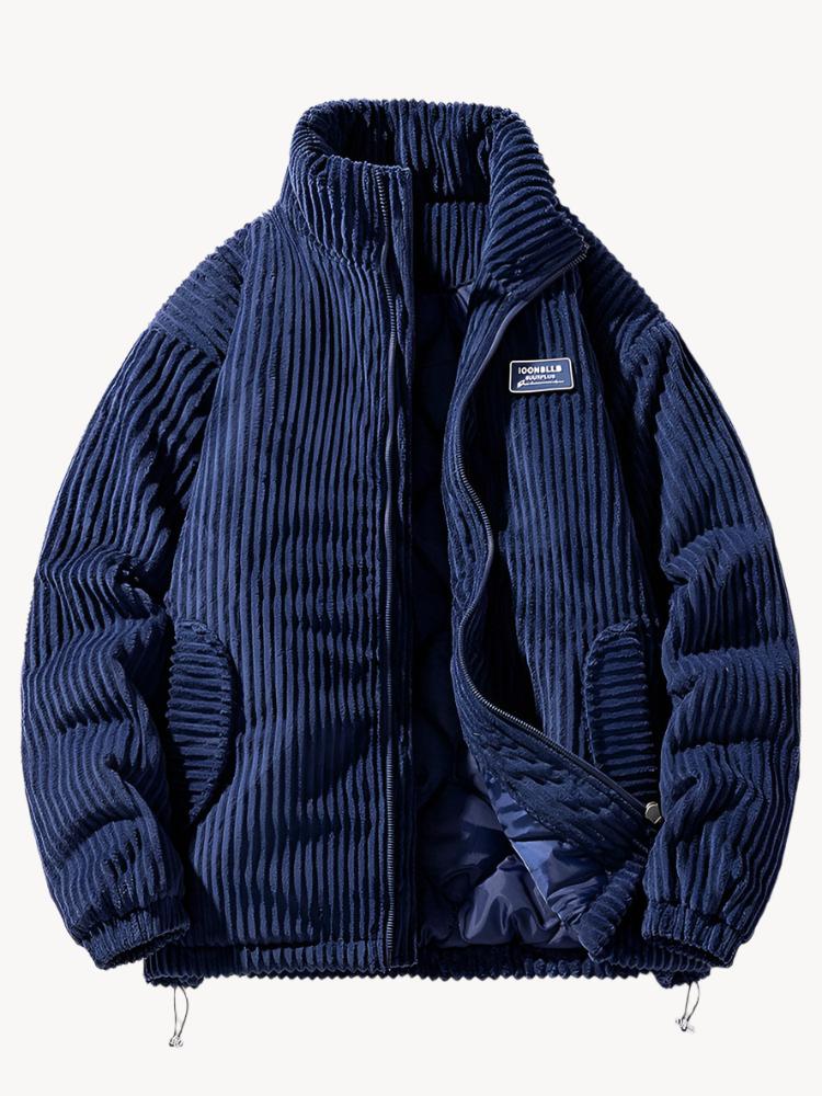 Giacca da uomo in velluto a coste con zip intera - Image 3