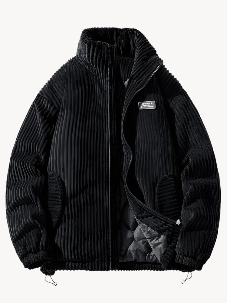 Giacca da uomo in velluto a coste con zip intera - Image 2