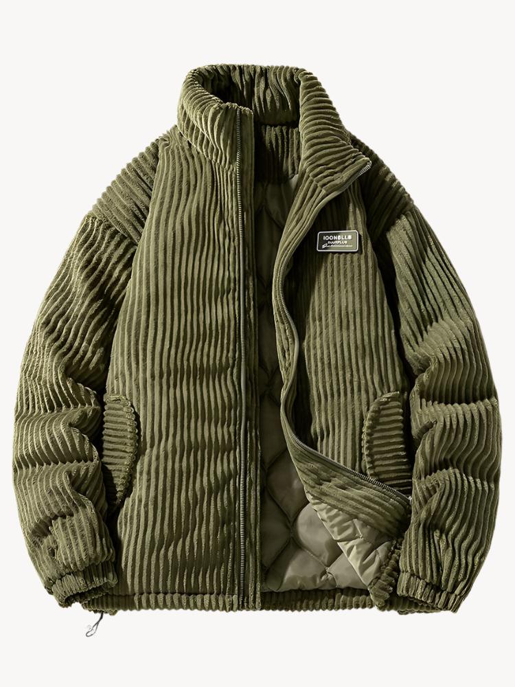 Giacca da uomo in velluto a coste con zip intera - Image 6