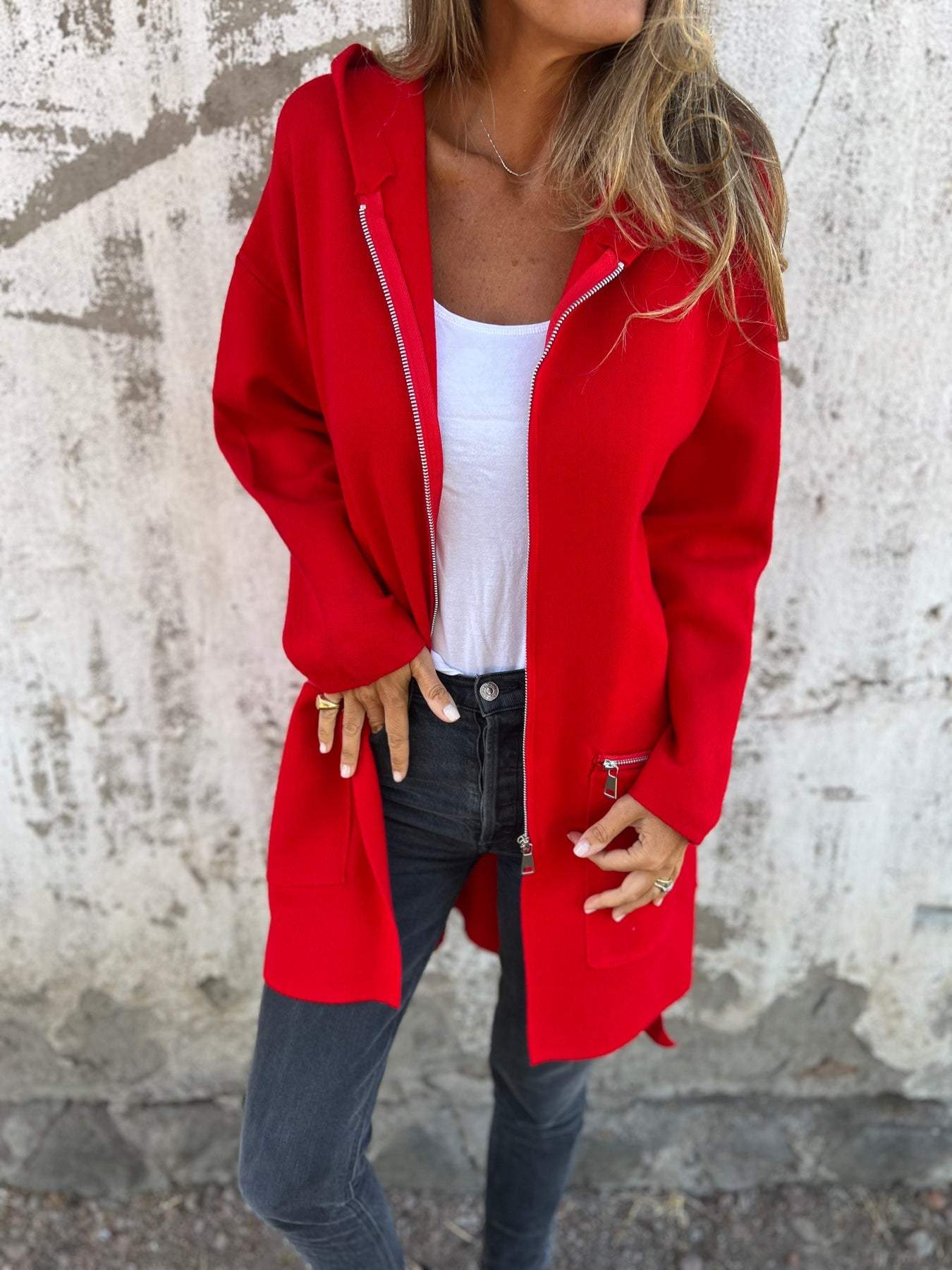 Cappotto Lungo con Cappuccio da Donna - Image 4