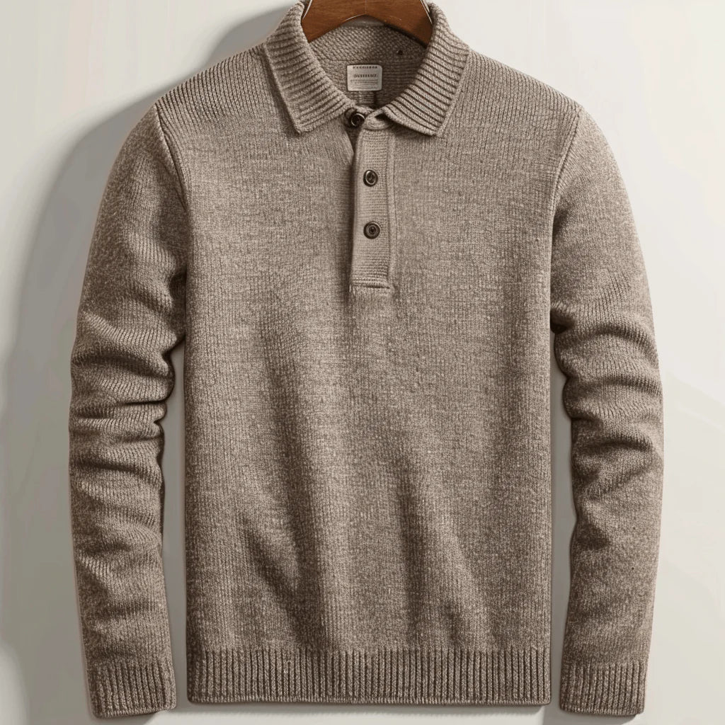 Maglione Polo a Maniche Lunghe da Uomo - Image 2