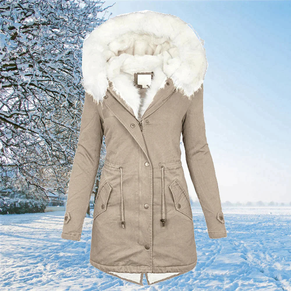 Anorak da donna con cappuccio in pelliccia sintetica - Image 4
