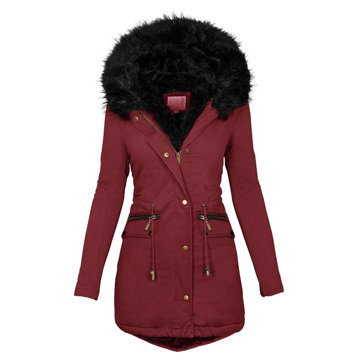 Anorak da donna con cappuccio in pelliccia sintetica - Image 5