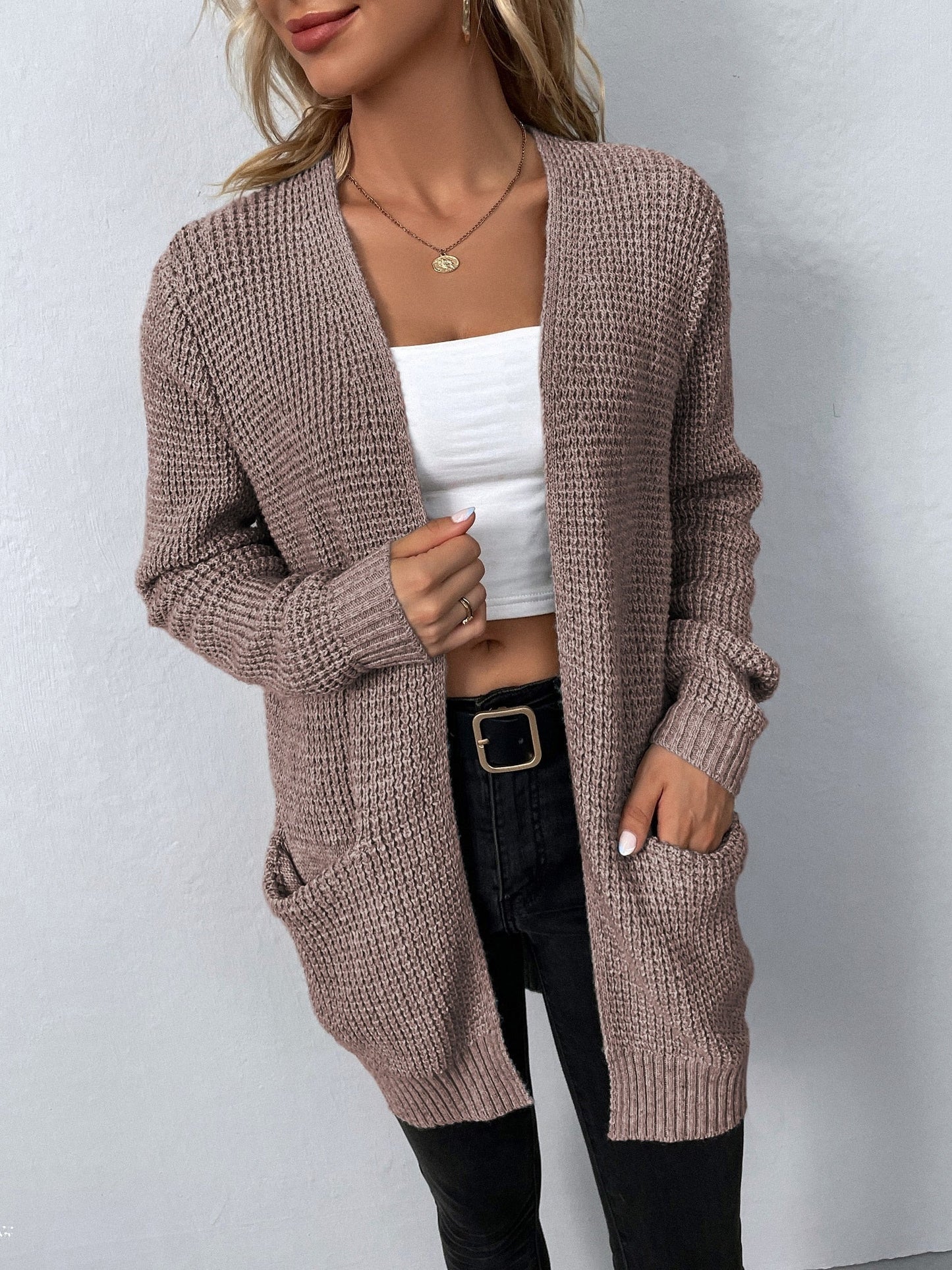 Cardigan in maglia a maniche lunghe da donna - Image 5
