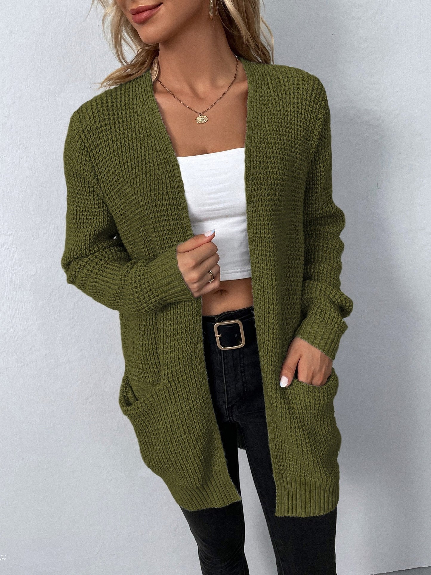 Cardigan in maglia a maniche lunghe da donna - Image 13
