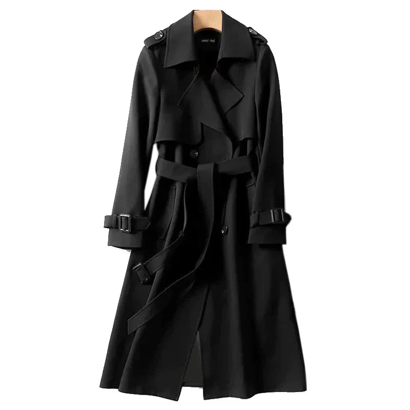 Cappotto doppiopetto da donna con cintura - Image 2