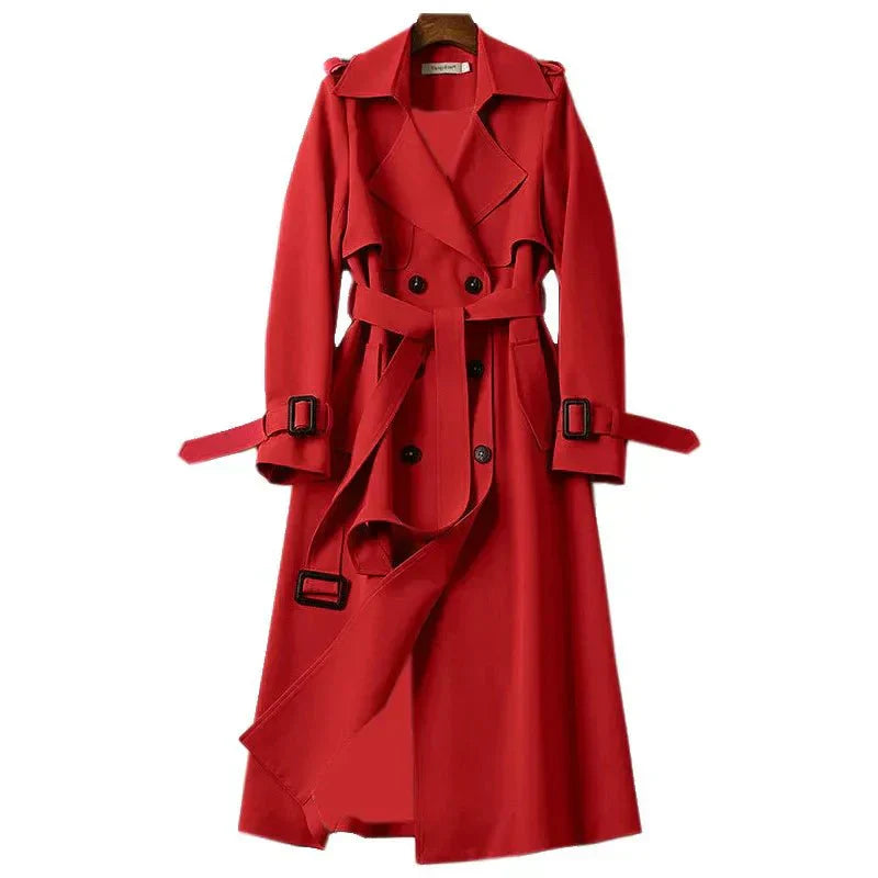 Cappotto doppiopetto da donna con cintura - Image 4