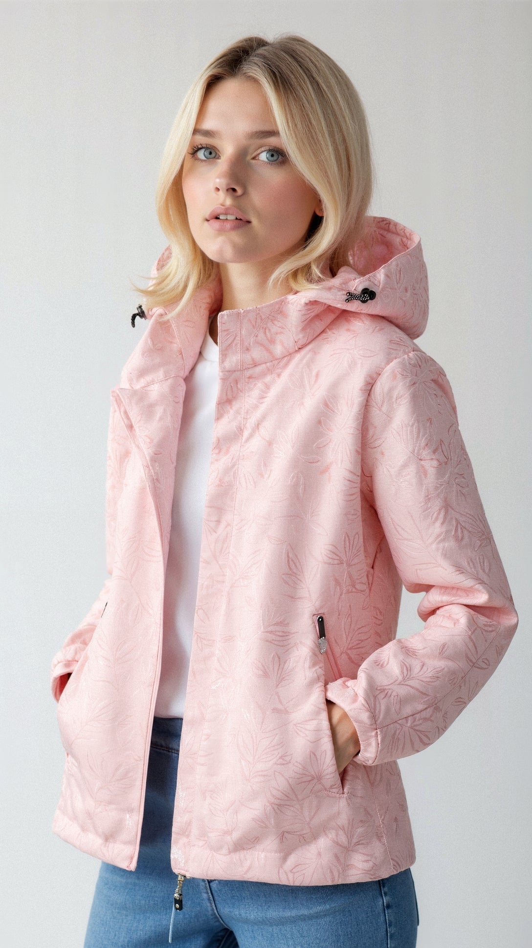 Giacca Floreale con Cappuccio da Donna - Image 6