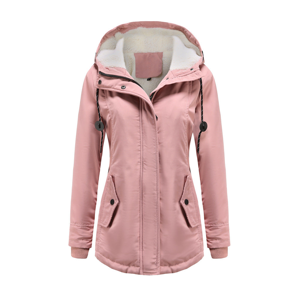 Giacca da donna con cappuccio e fodera in pile - Image 5