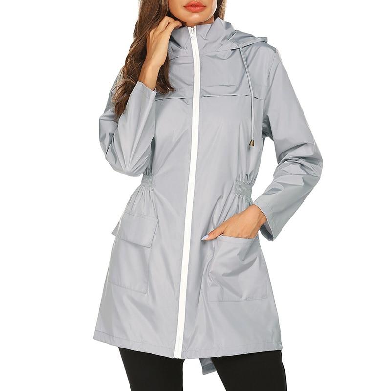 Impermeabile da donna A-Line con cappuccio - Image 15