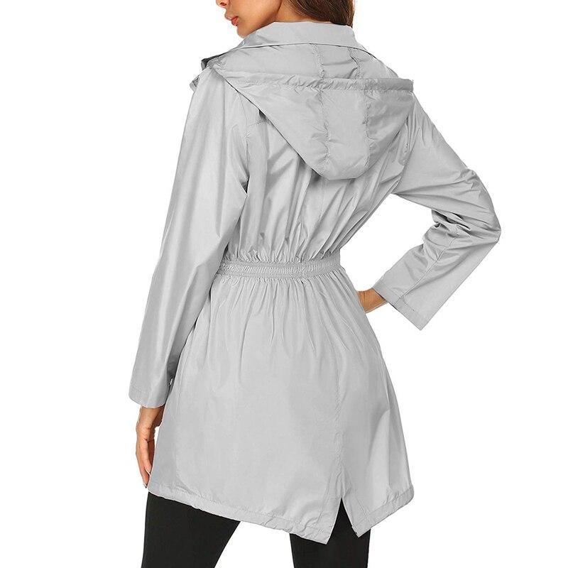 Impermeabile da donna A-Line con cappuccio - Image 3