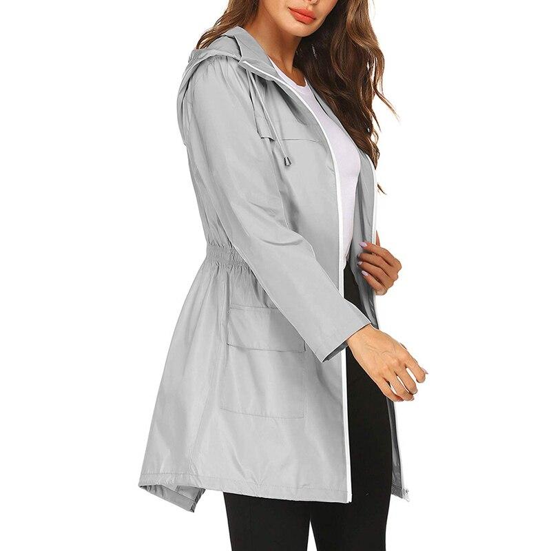 Impermeabile da donna A-Line con cappuccio - Image 2