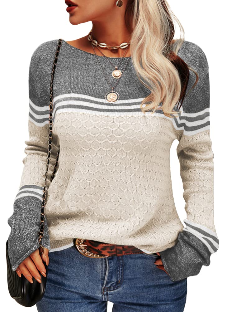 Maglione Pullover da Donna Color Block - Image 2