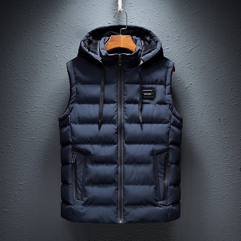 Gilet Piumino da Uomo con Cappuccio - Image 1