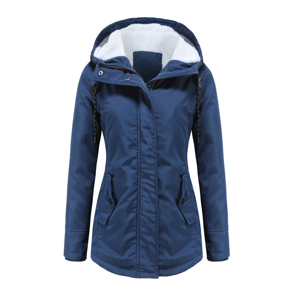 Giacca da donna con cappuccio e fodera in pile - Image 7