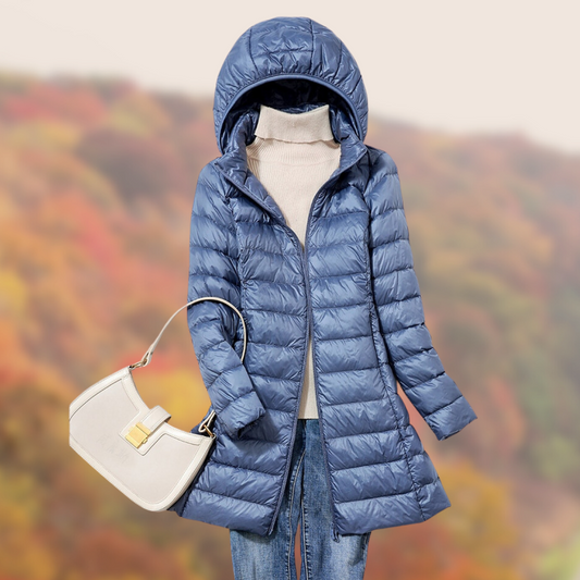 Cappotto Lungo Piumino con Cappuccio da Donna - Image 1