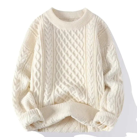 Maglione da uomo girocollo a trecce - Image 1