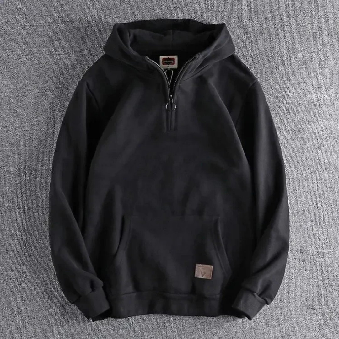 Felpa da uomo con mezza zip - Image 1