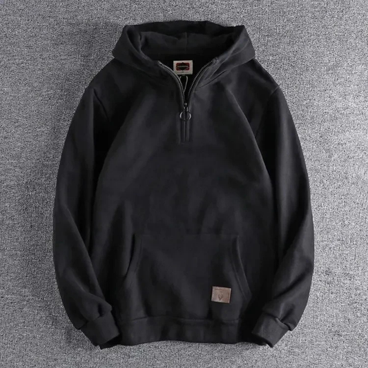 Felpa da uomo con mezza zip - Image 1