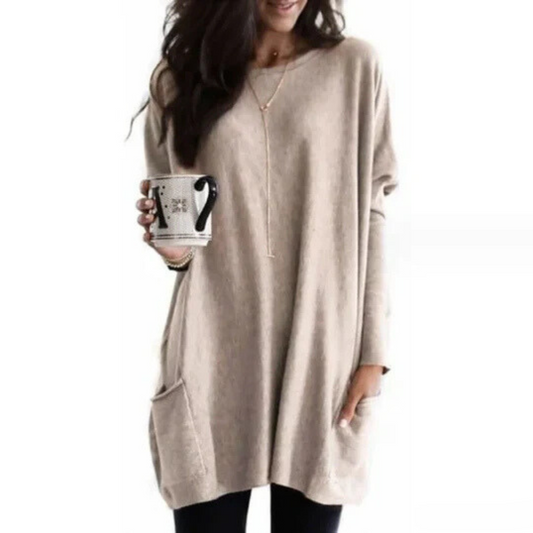 Tuniche da donna oversize a maniche lunghe - Image 1