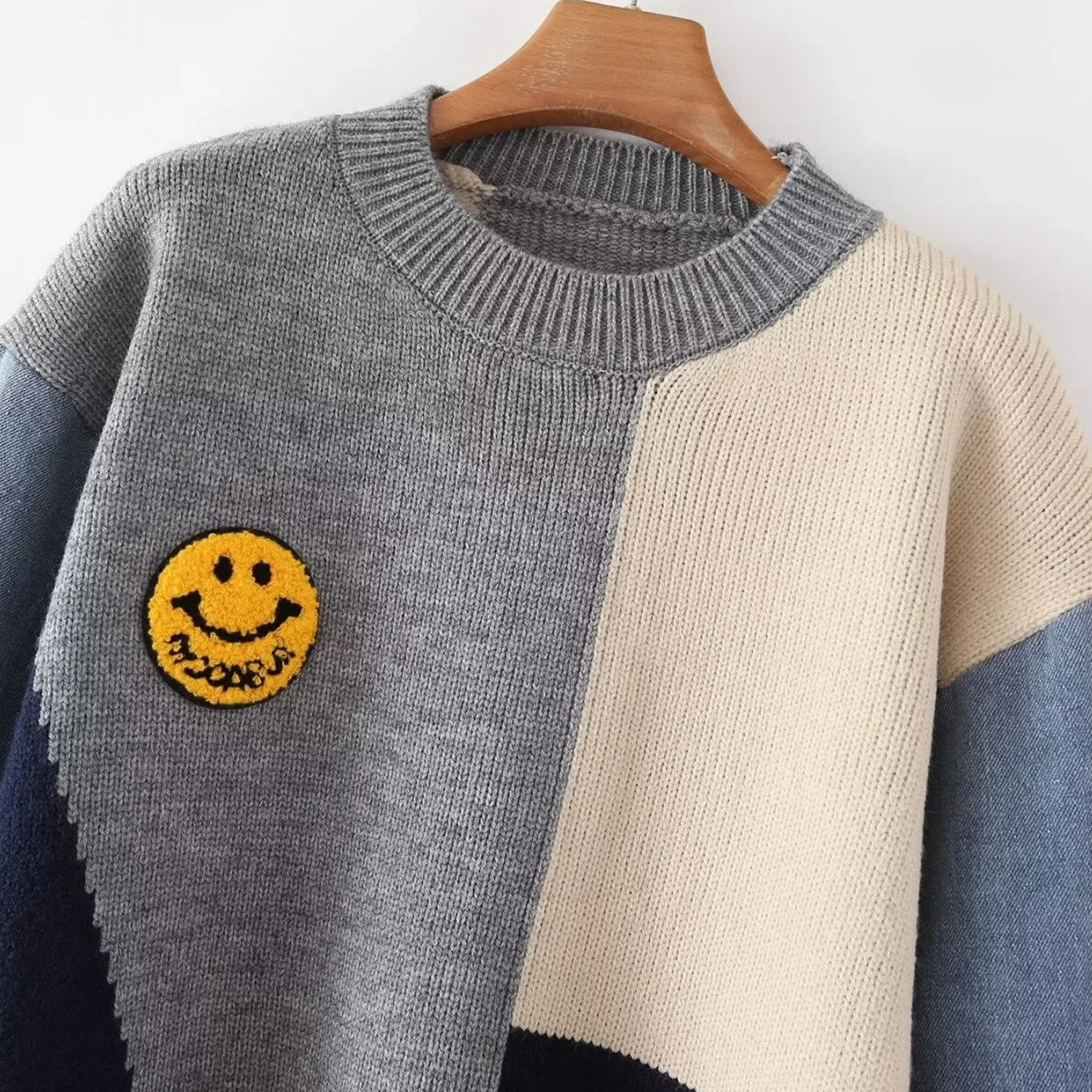 Maglione in denim oversize da donna - Image 4