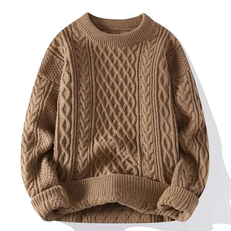Maglione da uomo girocollo a trecce - Image 3