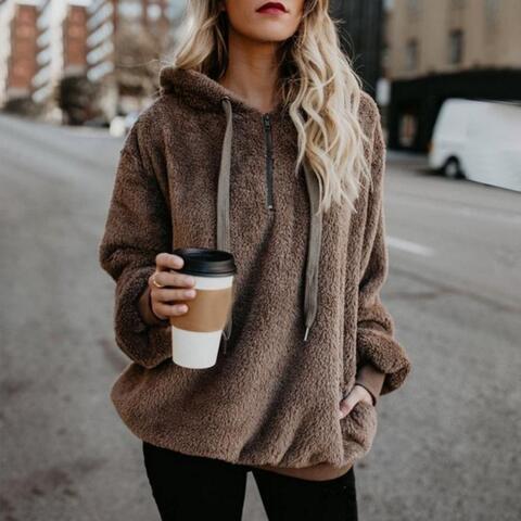 Giacca Felpa con Cappuccio Oversize da Donna - Image 1