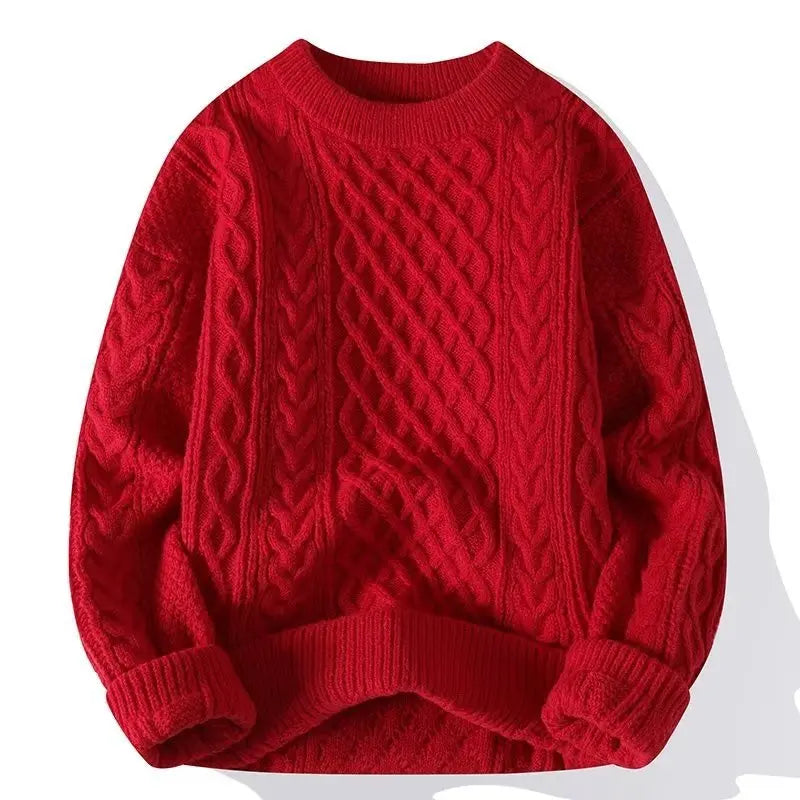 Maglione da uomo girocollo a trecce - Image 5