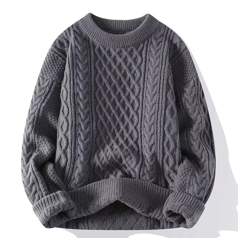 Maglione da uomo girocollo a trecce - Image 4