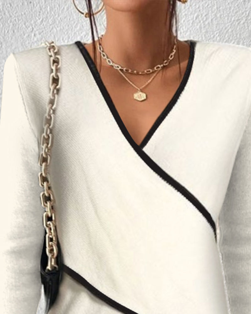 Maglione avvolgente da donna con scollo a V - Image 2