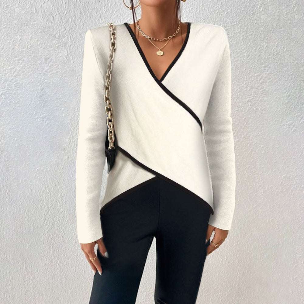 Maglione avvolgente da donna con scollo a V - Image 1