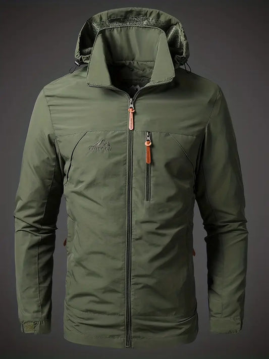 Giacca da uomo con cappuccio e zip intera - Image 1