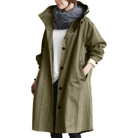 Cappotto Lungo con Cappuccio da Donna - Image 1