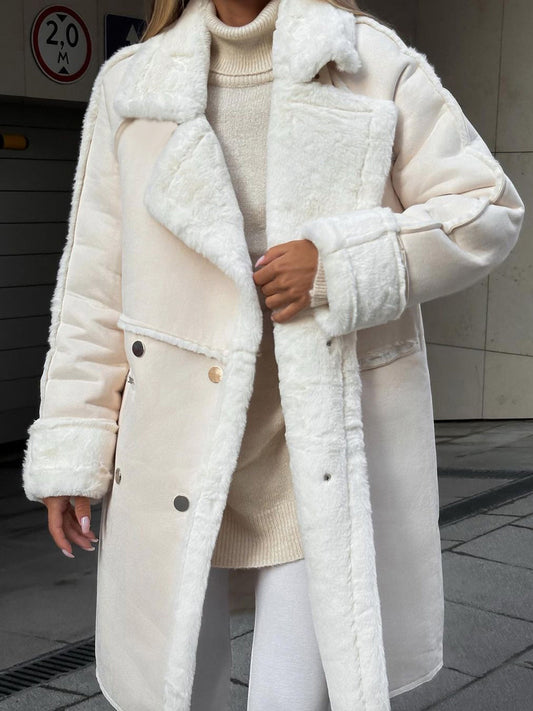 Cappotto da donna doppiopetto con finiture - Image 1