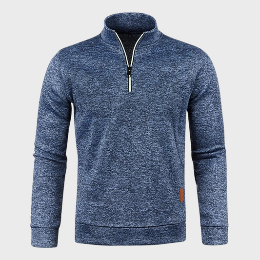 Maglione da uomo con zip corta a un quarto - Image 1