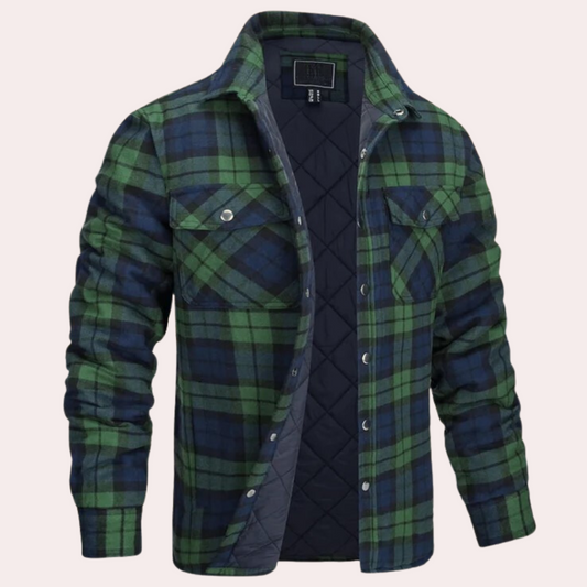 Giacca Camicia a Quadri da Uomo - Image 1