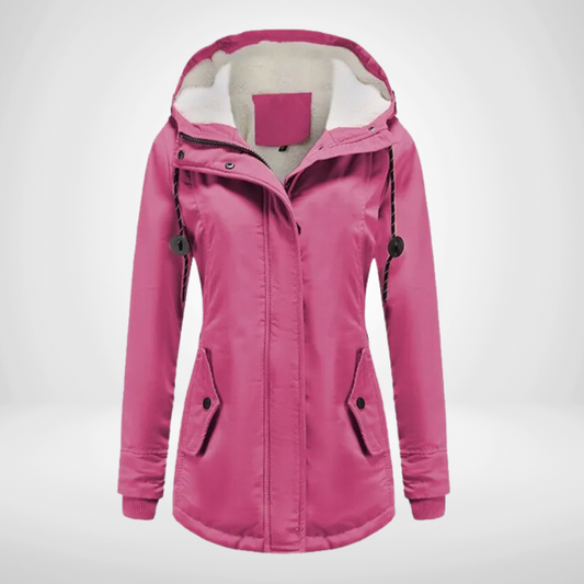 Giacca da donna con cappuccio e fodera in pile - Image 1