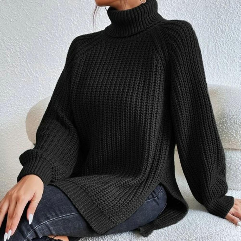 Maglione da Donna a Coste con Collo Alto - Image 7