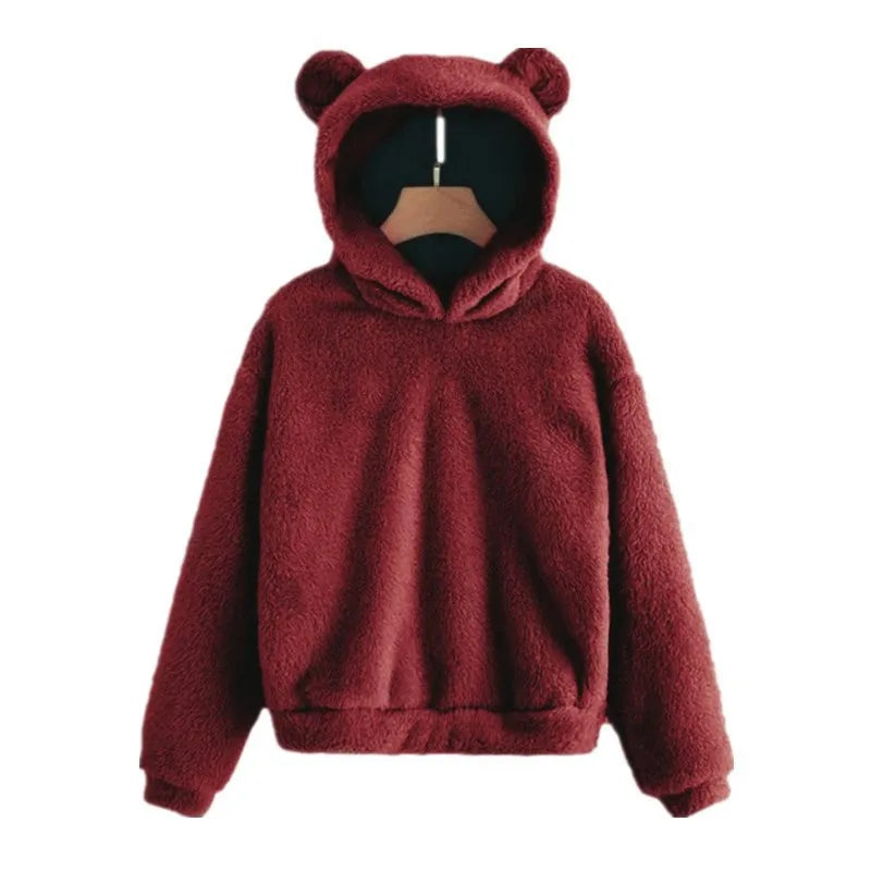 Felpa con Cappuccio da Donna con Orecchie da Orso a Maniche Lunghe - Image 5
