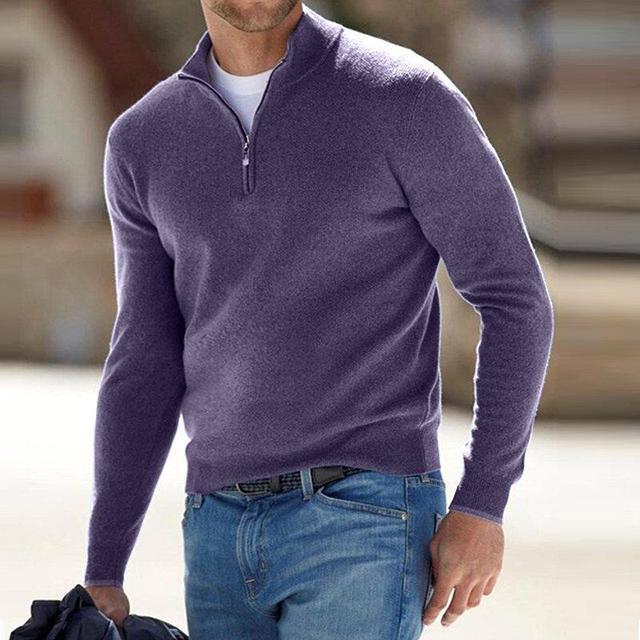 Maglione da Uomo con Zip Corta e Maniche Lunghe - Image 7