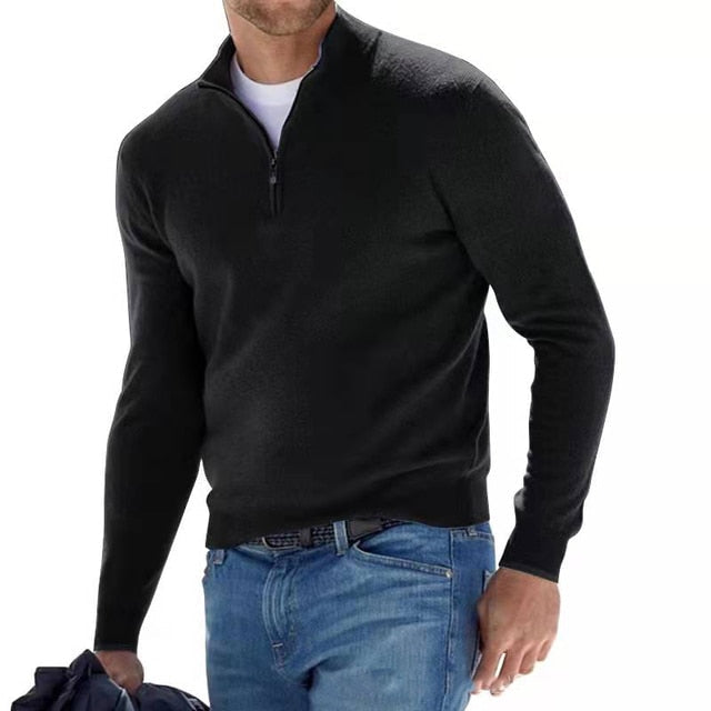 Maglione da Uomo con Zip Corta e Maniche Lunghe - Image 6