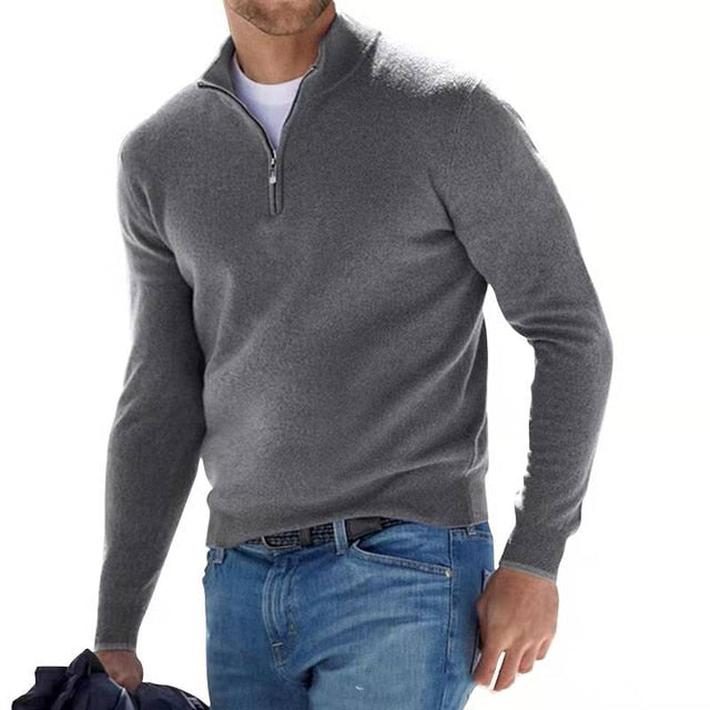 Maglione da Uomo con Zip Corta e Maniche Lunghe - Image 4