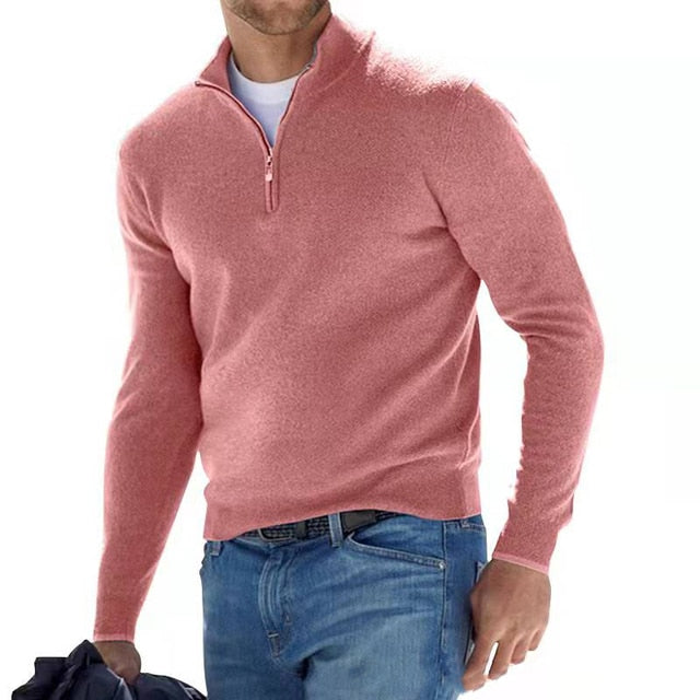 Maglione da Uomo con Zip Corta e Maniche Lunghe - Image 8