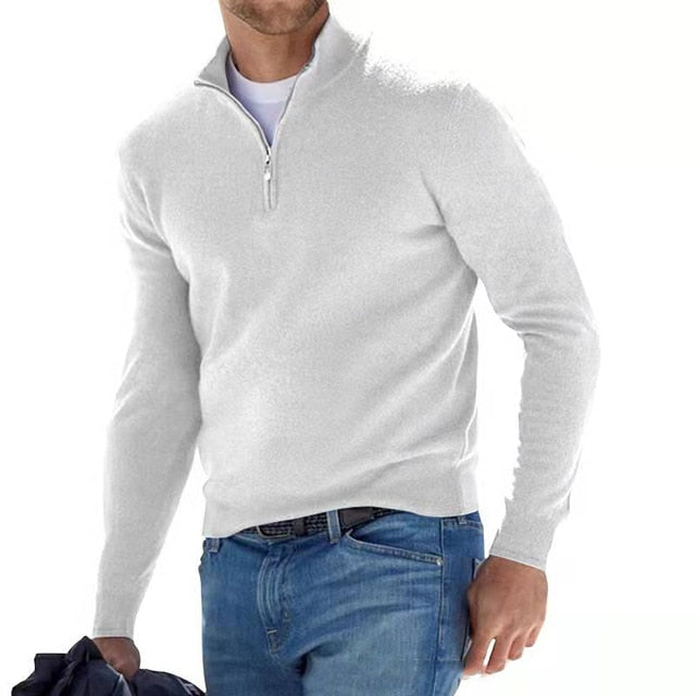 Maglione da Uomo con Zip Corta e Maniche Lunghe - Image 13