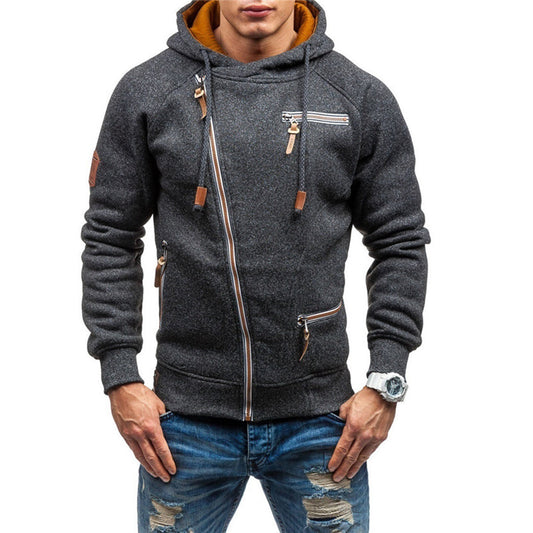 Felpa casual da uomo con zip - Image 1