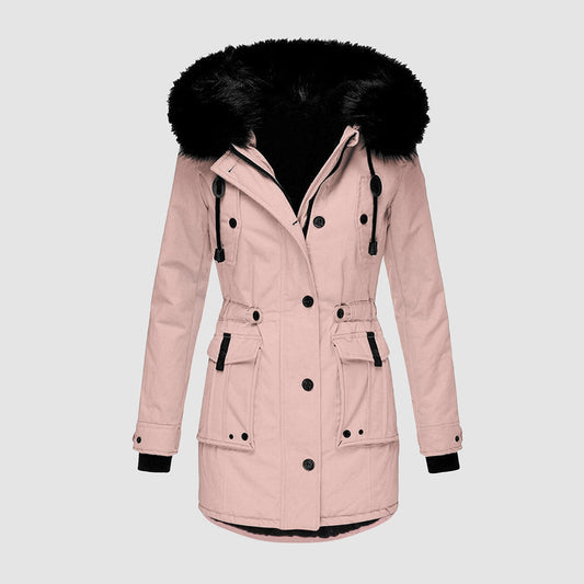 Parka Invernale da Donna con Cappuccio in Pelliccia - Image 1