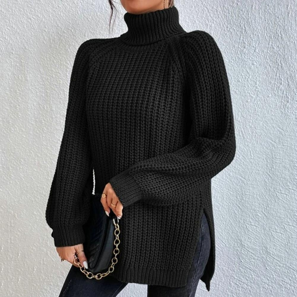 Maglione da Donna a Coste con Collo Alto - Image 6