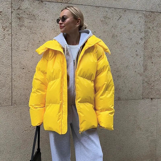 Giacca Piumino Oversize con Cappuccio da Donna - Image 1