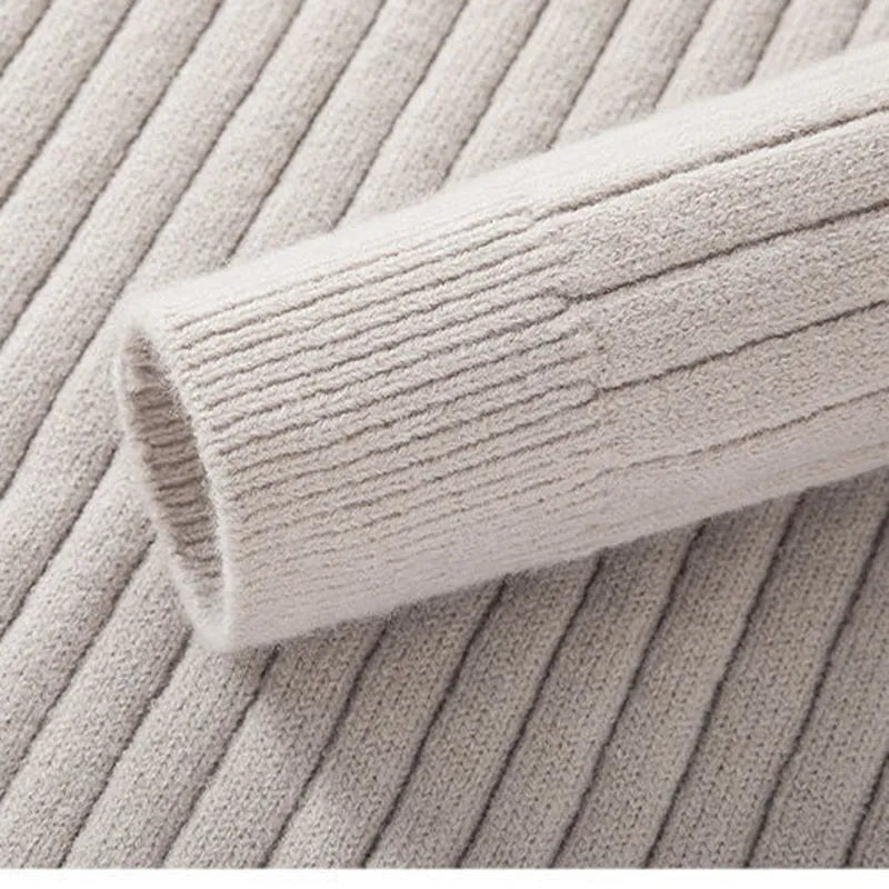 Maglione da uomo a coste con zip corta - Image 4